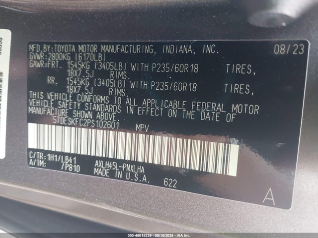 2023 TOYOTA SIENNA PLATINUM 9
