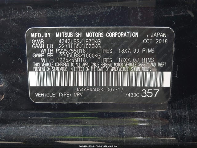 2019 MITSUBISHI OUTLANDER SPORT 2.0 SE 9