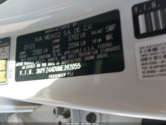 2021 KIA FORTE LXS 9