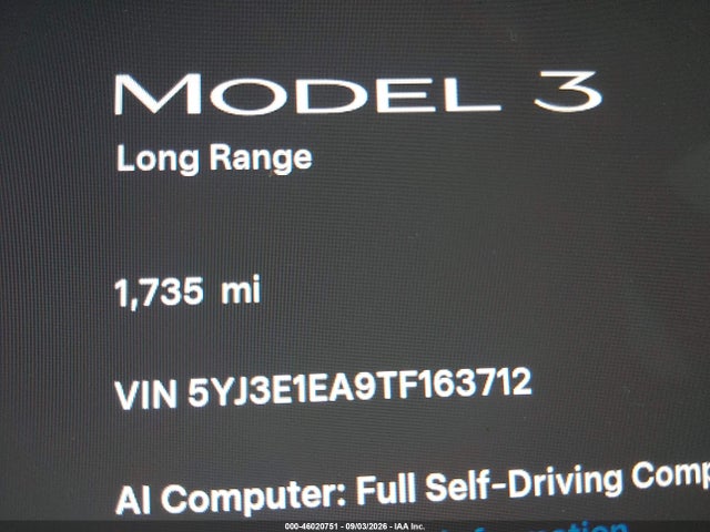 2026 TESLA MODEL 3 PREMIUM REAR-WHEEL DRIVE/REAR-WHEEL DRIVE 15