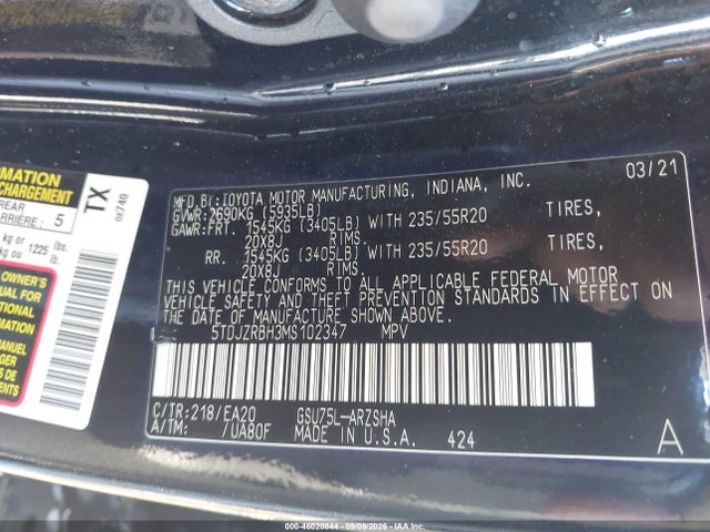2021 TOYOTA HIGHLANDER XSE 9