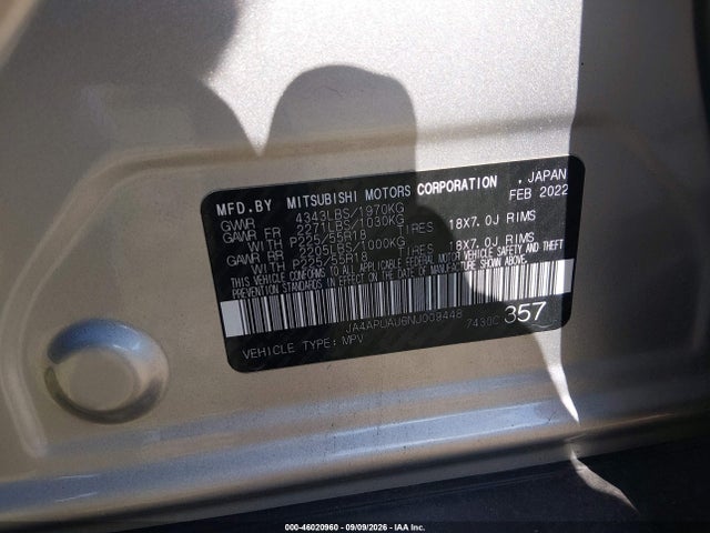 2022 MITSUBISHI OUTLANDER SPORT 2.0 BE 2WD/2.0 ES 2WD/2.0 LE 2WD/2.0 S 2WD 9