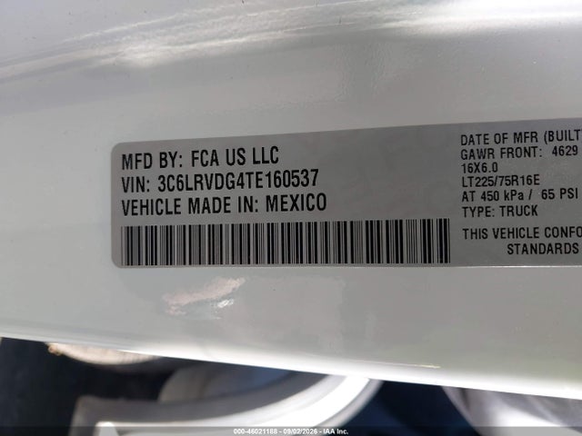2026 RAM PROMASTER 2500 TRADESMAN HIGH ROOF 159 WB W/PASS SEAT 9