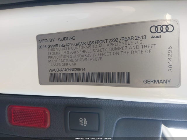 2017 AUDI A4 2.0T PREMIUM 9