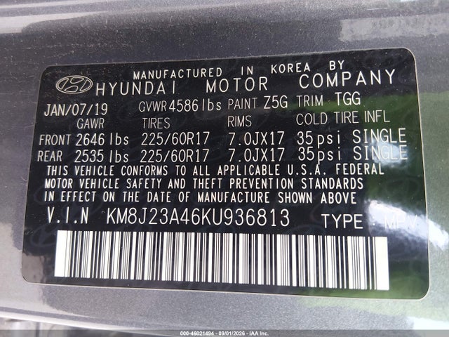 2019 HYUNDAI TUCSON SE 9