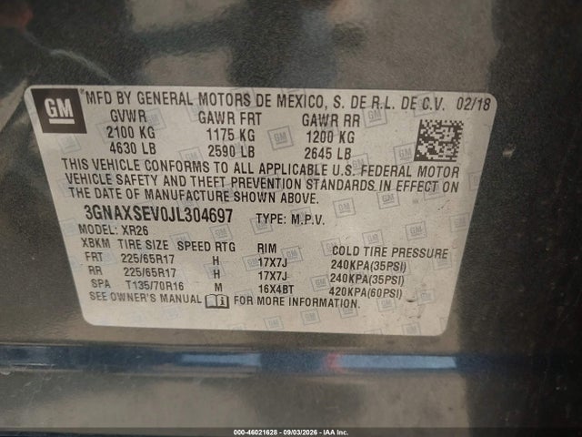 2018 CHEVROLET EQUINOX LT 9