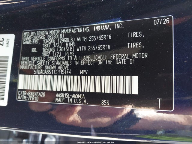2026 TOYOTA GRAND HIGHLANDER HYBRID XLE 9