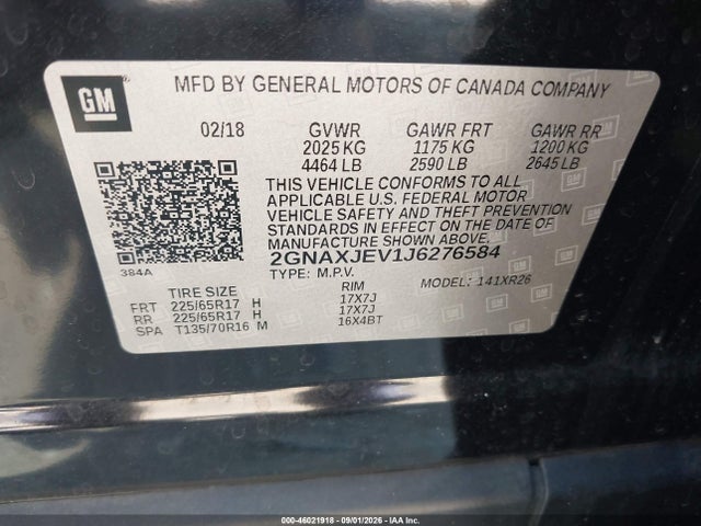2018 CHEVROLET EQUINOX LT 9