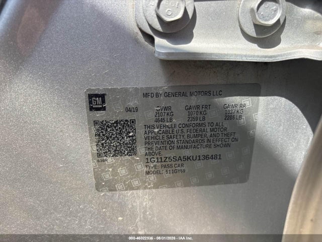 2019 CHEVROLET IMPALA LT 9
