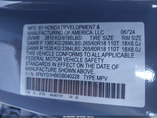 2025 HONDA PILOT TRAILSPORT 9