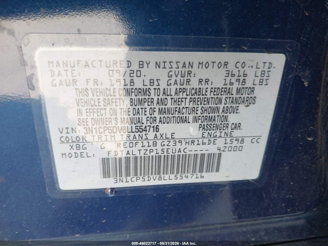 2020 NISSAN KICKS SR XTRONIC CVT 9