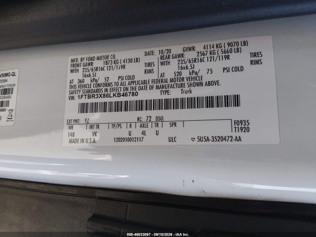 2020 FORD TRANSIT-250 CARGO VAN 9