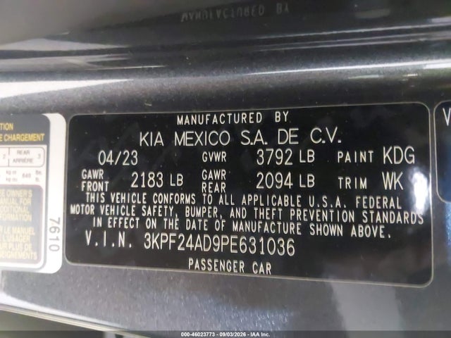 2023 KIA FORTE LXS 9