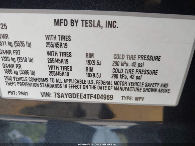 2026 TESLA MODEL Y ALL-WHEEL DRIVE/LONG RANGE LAUNCH SERIES/PREMIUM ALL-WHEEL DRIVE 9