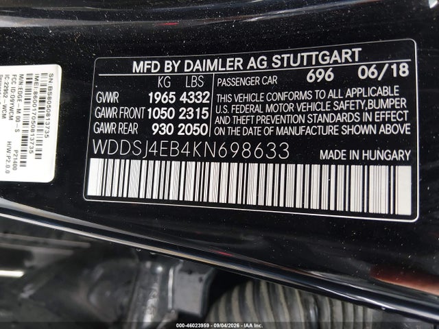 2019 MERCEDES-BENZ CLA 250 9