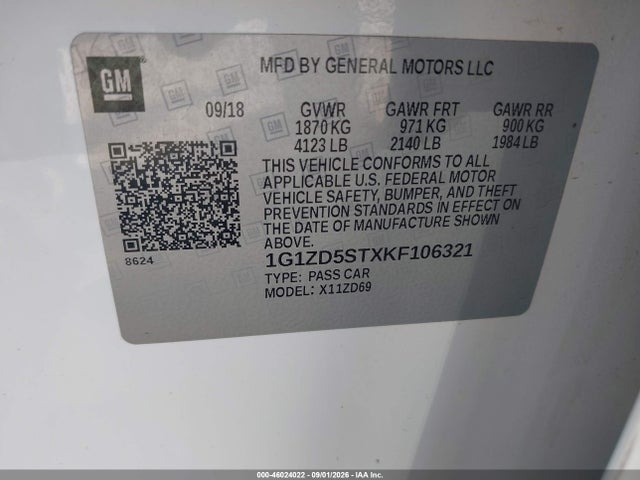 2019 CHEVROLET MALIBU LT 9