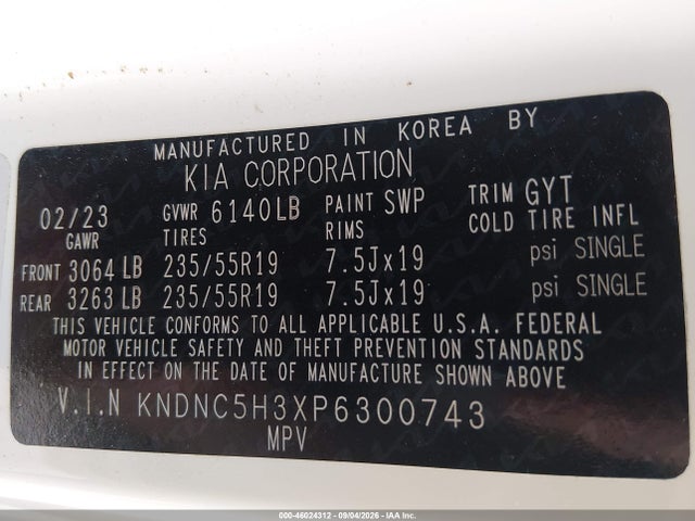 2023 KIA CARNIVAL MPV EX 9