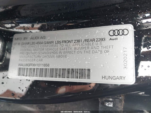 2017 AUDI A3 2.0T PREMIUM 9