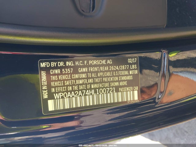 2017 PORSCHE PANAMERA 4 9