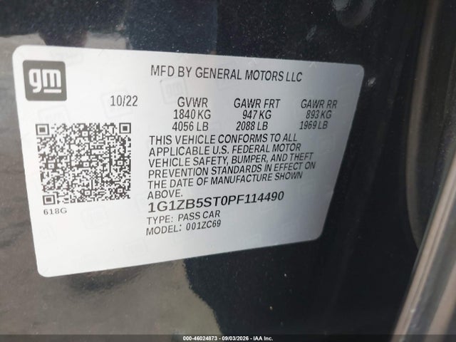 2023 CHEVROLET MALIBU FWD LS 9