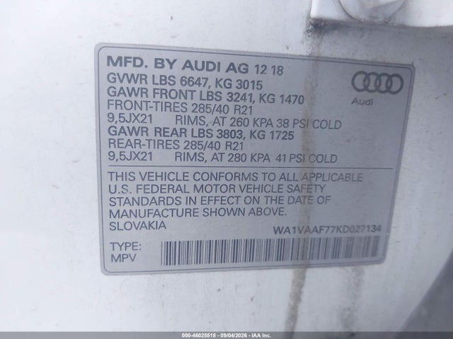 2019 AUDI Q7 55 PREMIUM 9