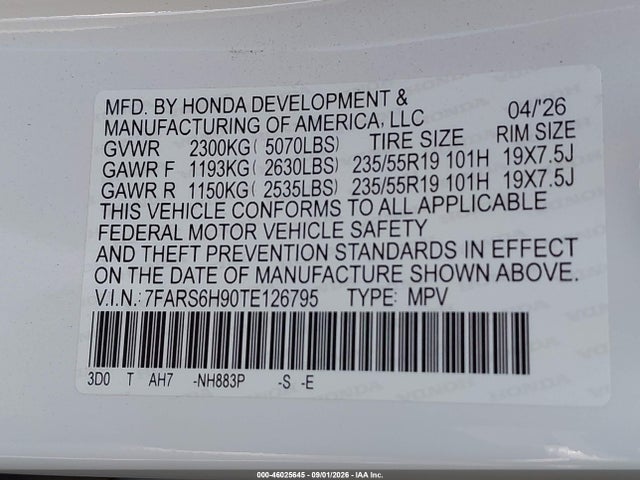 2026 HONDA CR-V HYBRID AWD SPORT TOURING 9