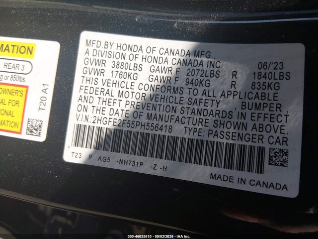 2023 HONDA CIVIC SPORT 9