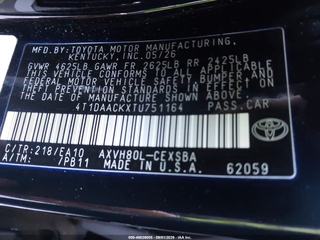 2026 TOYOTA CAMRY SE 9