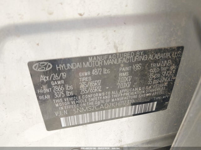 2019 HYUNDAI SANTA FE SE 9
