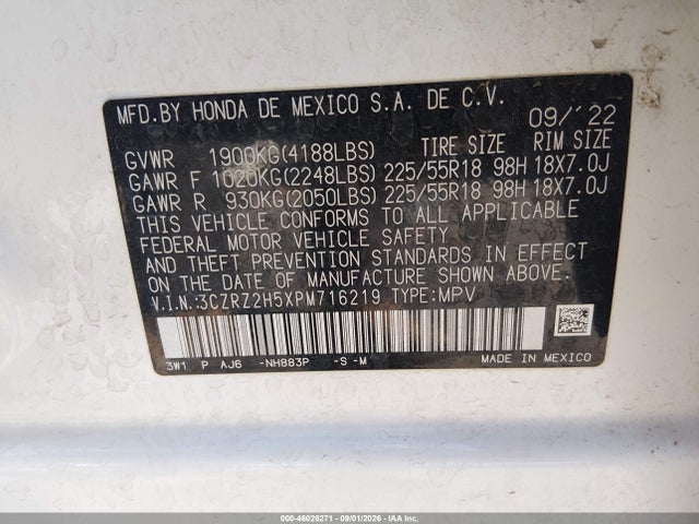 2023 HONDA HR-V AWD SPORT 9