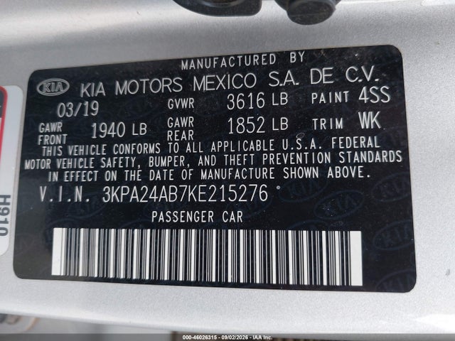 2019 KIA RIO S 9