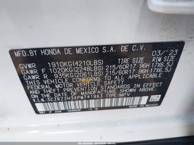 2023 HONDA HR-V AWD LX 9