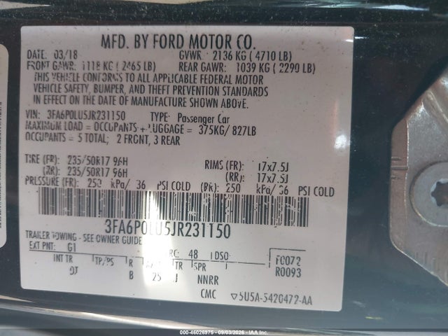 2018 FORD FUSION HYBRID SE 9
