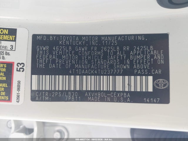 2026 TOYOTA CAMRY XSE 9