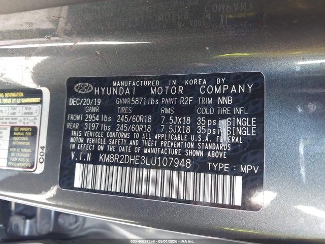 2020 HYUNDAI PALISADE SEL 9