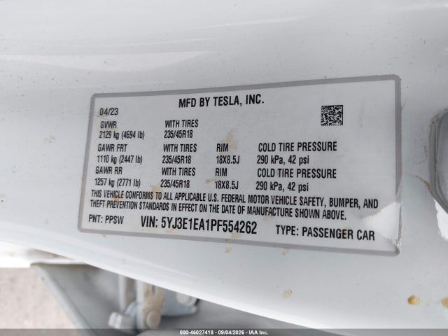 2023 TESLA MODEL 3 REAR-WHEEL DRIVE 9