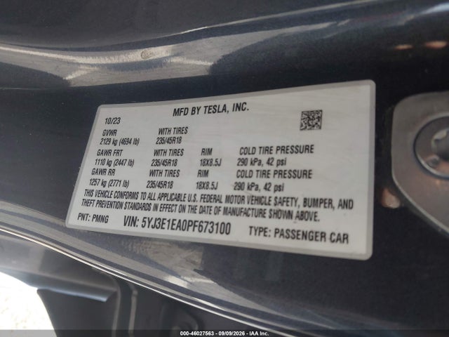 2023 TESLA MODEL 3 REAR-WHEEL DRIVE 9