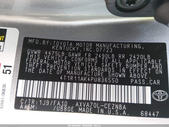 2023 TOYOTA CAMRY LE 9
