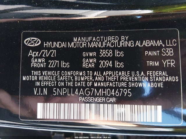 2021 HYUNDAI ELANTRA SE 9