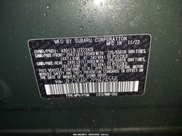 2023 SUBARU FORESTER TOURING 9