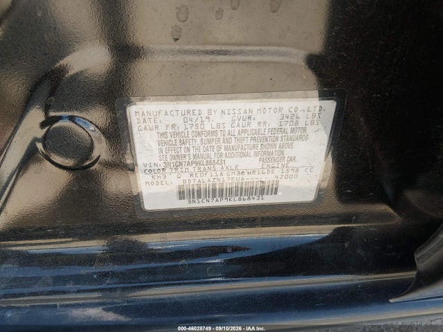 2019 NISSAN VERSA 1.6 S+ 9