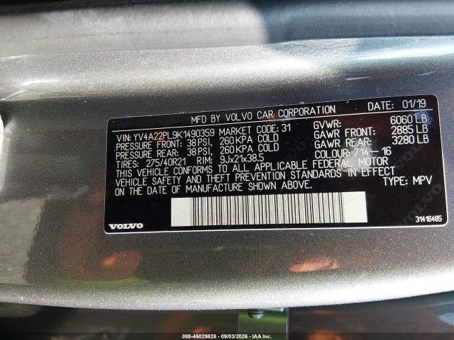 2019 VOLVO XC90 T6 INSCRIPTION 9
