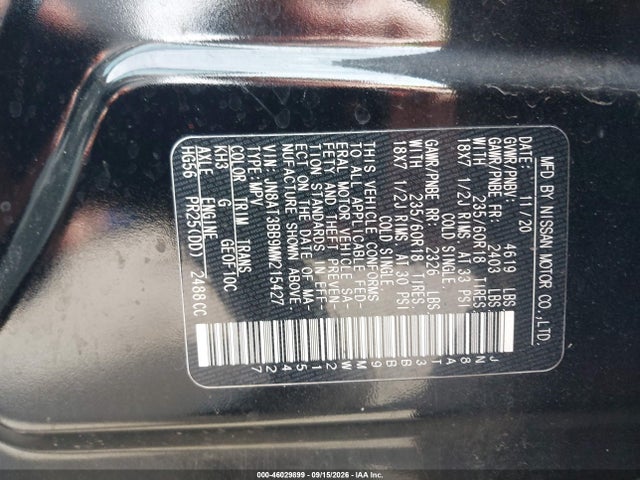 2021 NISSAN ROGUE SV INTELLIGENT AWD 9