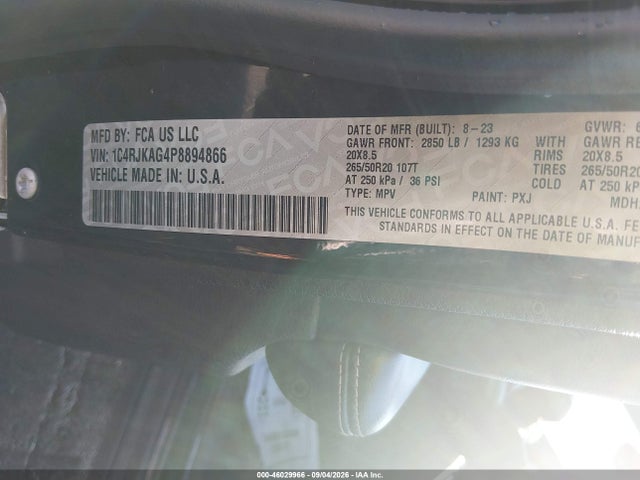 2023 JEEP GRAND CHEROKEE L ALTITUDE 4X4 9