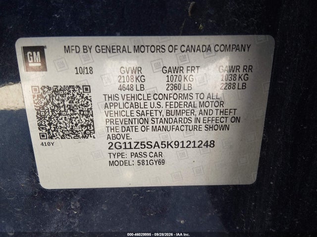 2019 CHEVROLET IMPALA LT 8