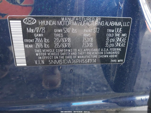 2023 HYUNDAI SANTA FE SE 9