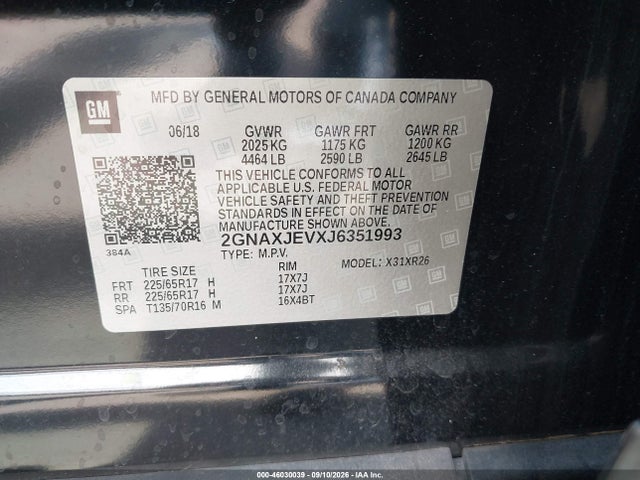 2018 CHEVROLET EQUINOX LT 9