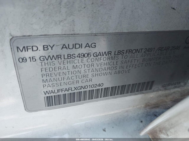 صورة 9 لـ 2016 AUDI A4 2.0T PREMIUM