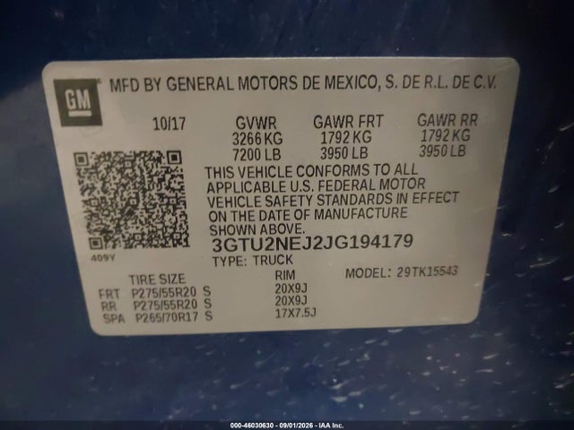2018 GMC SIERRA 1500 SLT 9