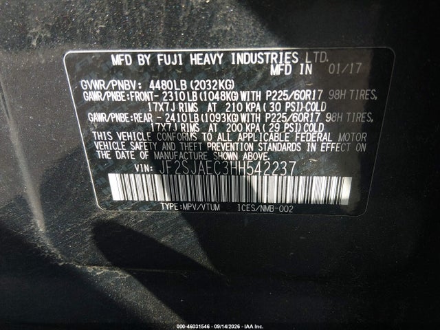 2017 SUBARU FORESTER 2.5I PREMIUM 9